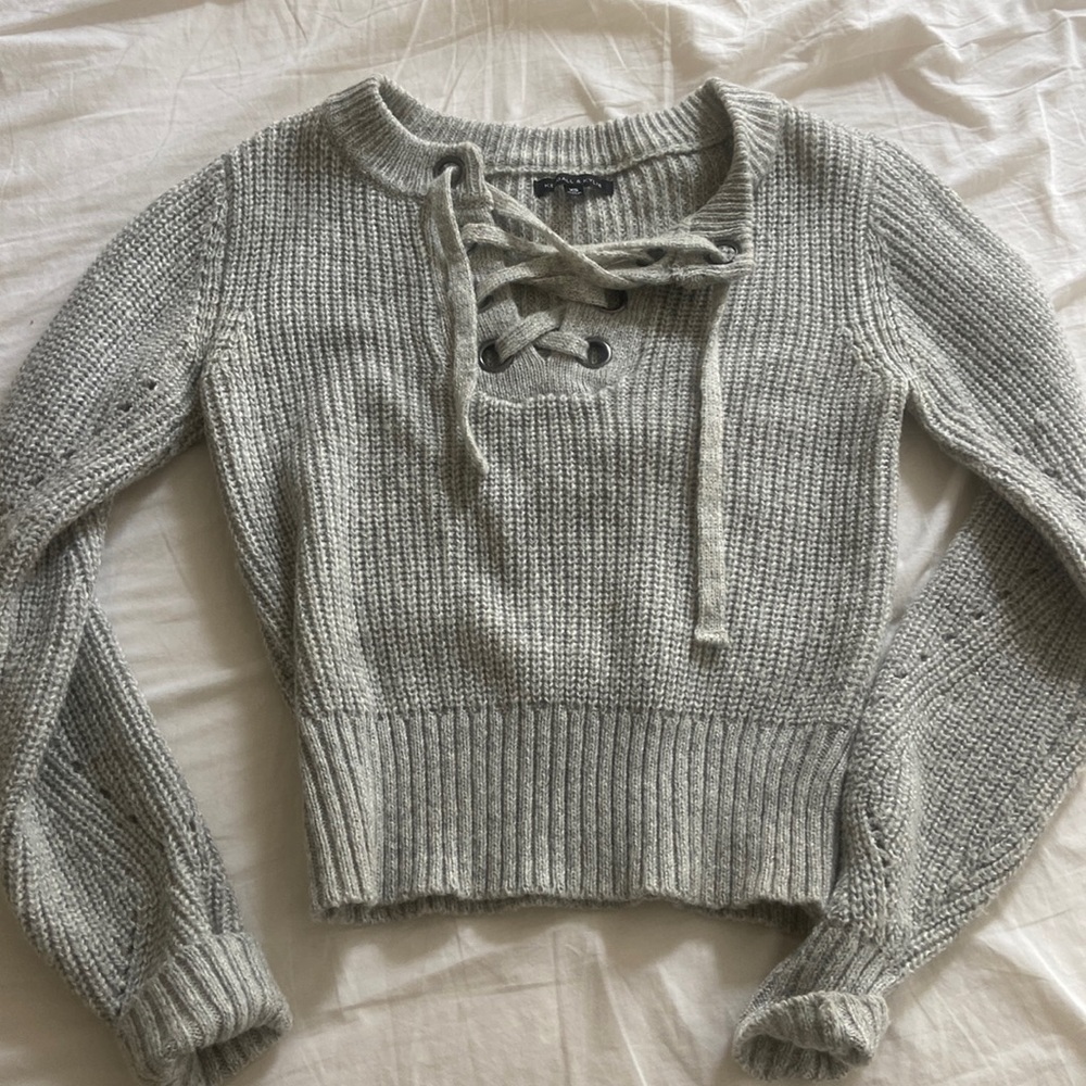 Grey knit sweater